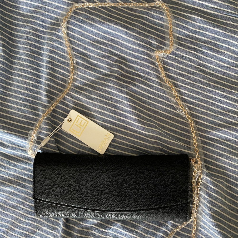 Black chain wallet.